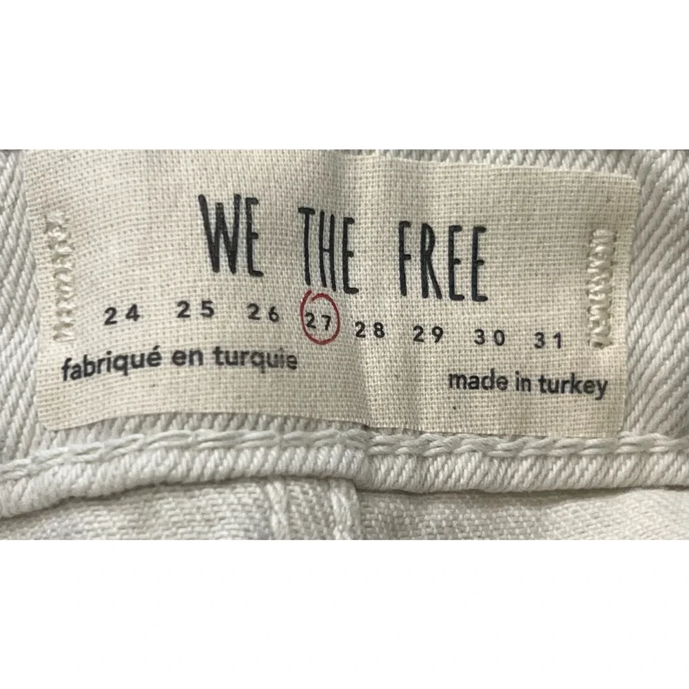 FREE PEOPLE WE THE FREE DISTRESSED FRAYED HEM DENIM A-LINE SKIRT OB826315 SZ 27